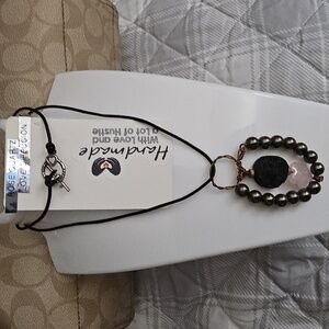 Handmade Rose Quartz Diffuser Necklace